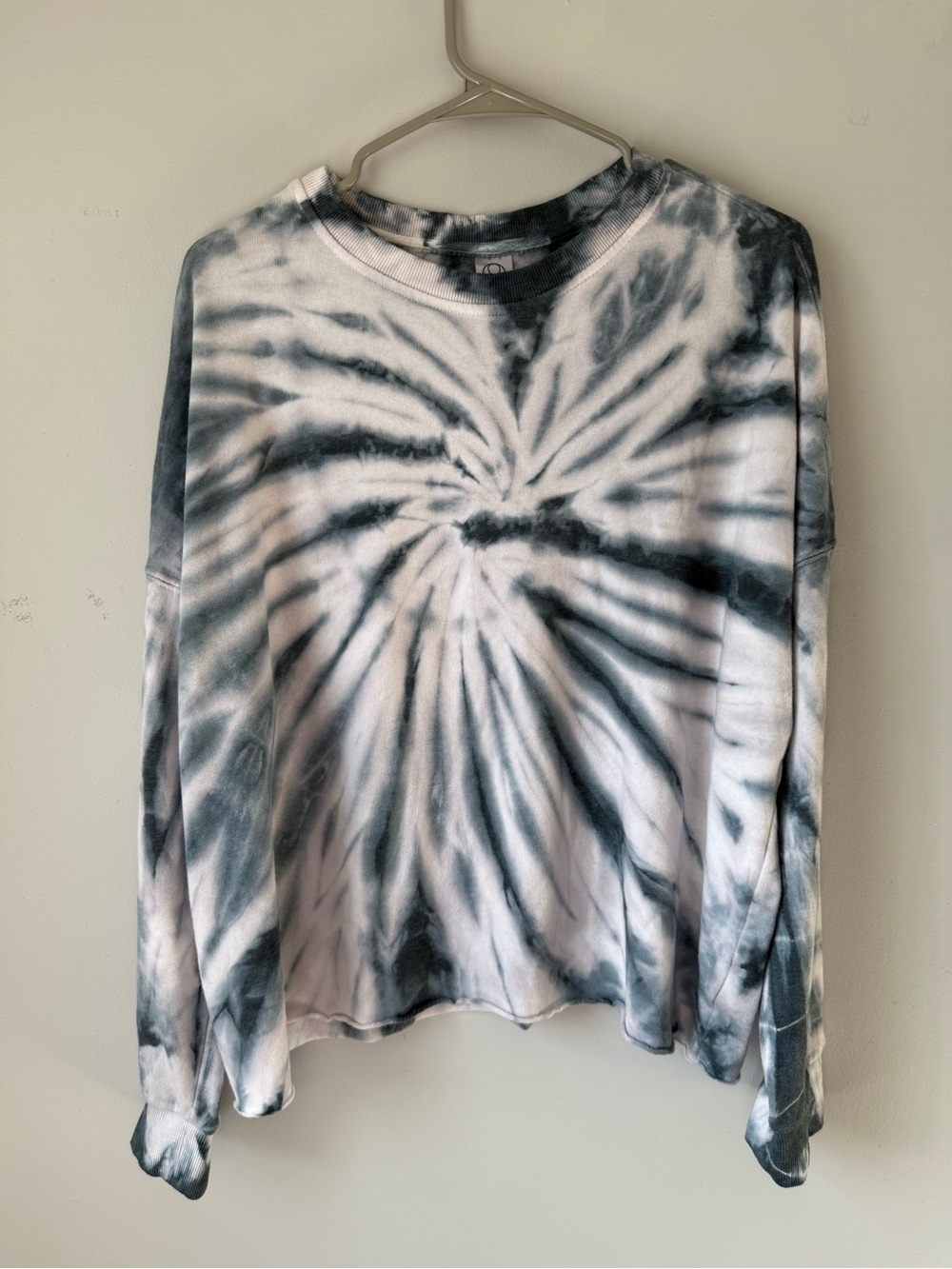 NWT TE VERDE Crewneck Sweatshirt Tie Dye Navy White Comfy Soft Hippie SIZE XL